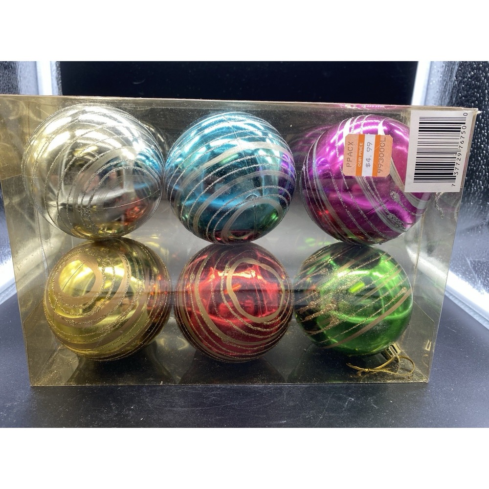 Pack Of Plastic Ball Ornaments